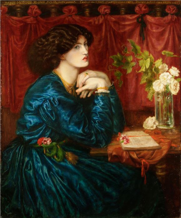Dante Gabriel Rossetti, Jane Morris (The Blue Silk Dress), Oil on canvas, 39.9" x 35.5", 1868  1868